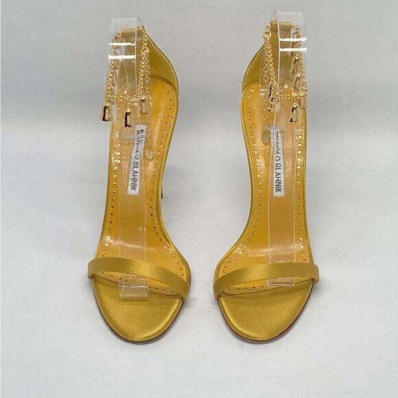 Manolo Blahnik Campanillasan 105MM Satin Sandals size 37 - Picture 6 of 13